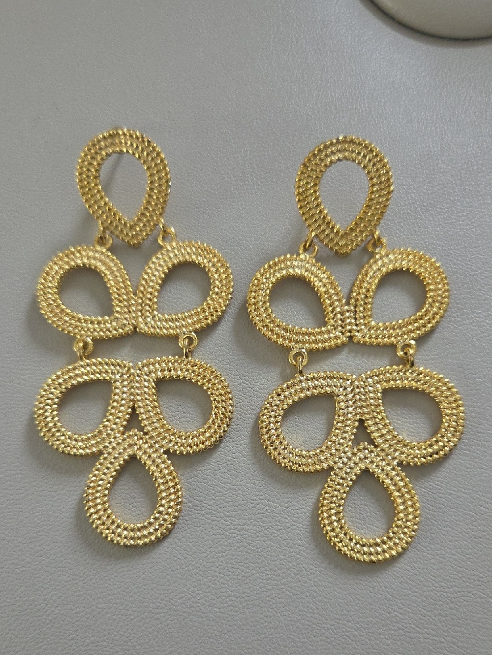 Lisi Lerch Gold-Tone Textured Drop Statement Earrings - Women Jewelry